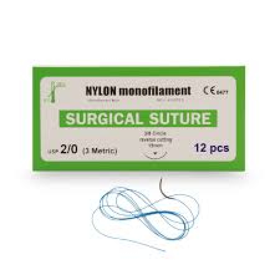 Nylon suture with nedlee