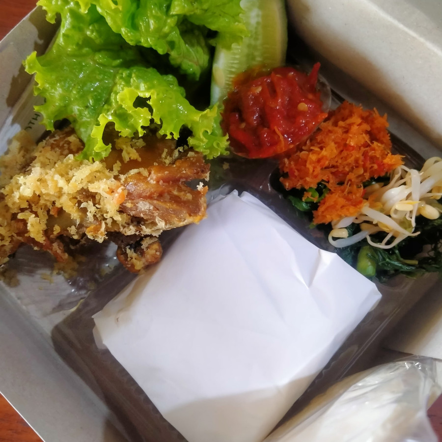 Mbak ari nasi tepong goreng kremes - samping