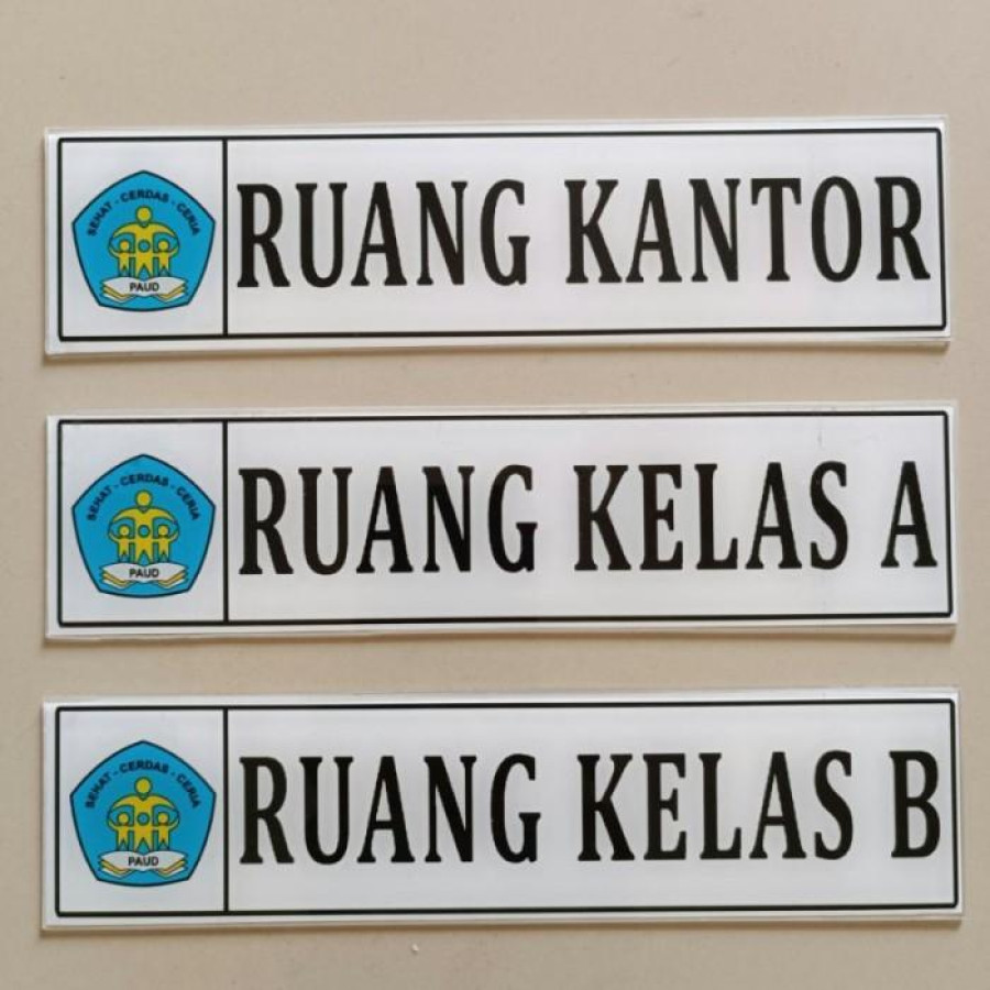 Papan Nama Ruangan Akrilik Uk. 12 X 30 Cm