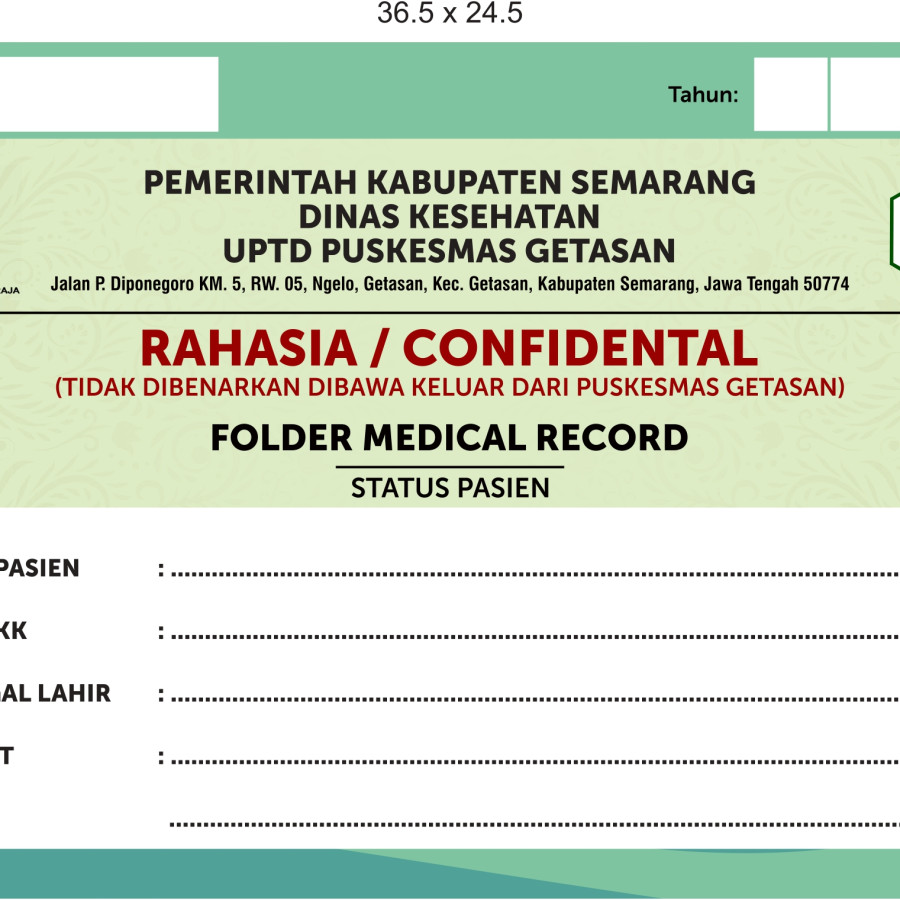 FREE CUSTOM DESAIN MAP REKAM MEDIS RUMAH SAKIT, PUKESMAS, KLINIK - utama