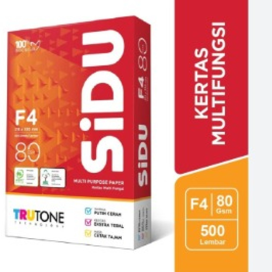Kertas HVS F4  80 Gsm merk SIDU
