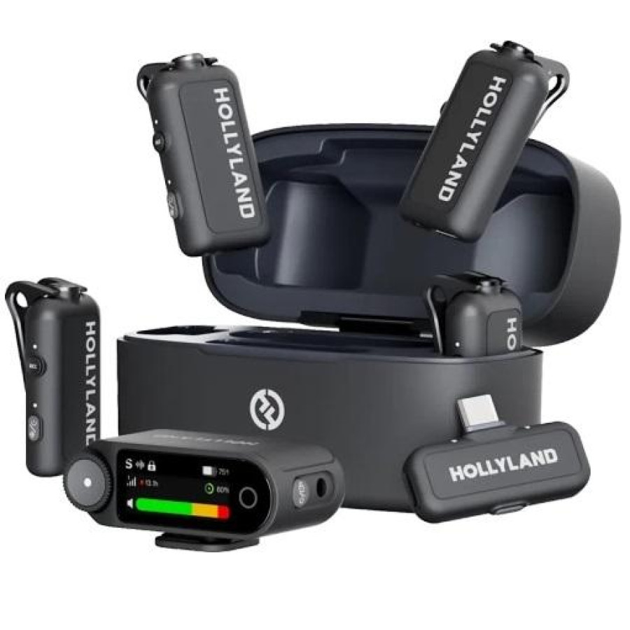 Hollyland Lark Max 2 Combo - 4 Person Wireless Microphone AI Noise - depan