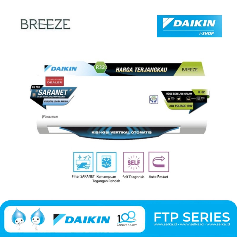 AC SPLIT DAIKIN 1/2 PK FTP 15 AV