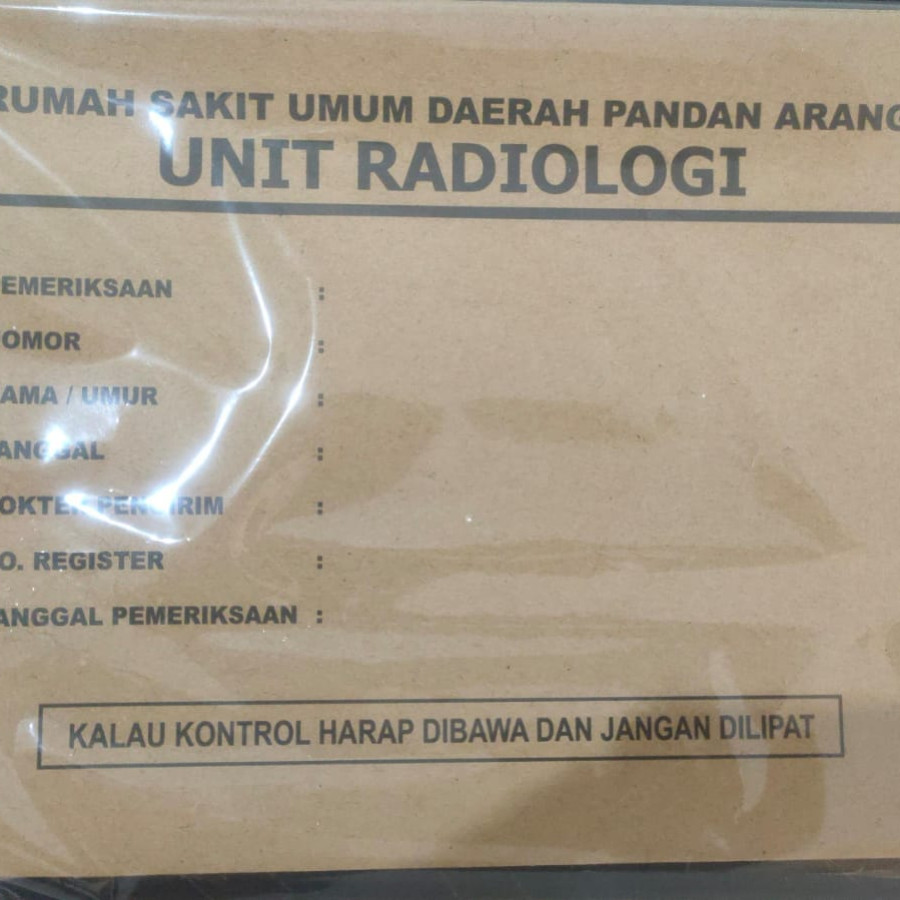 Amplop radiologi coklat