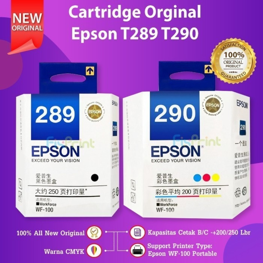 ORIGINAL EPSON 289 BLACK PRINTER WF100