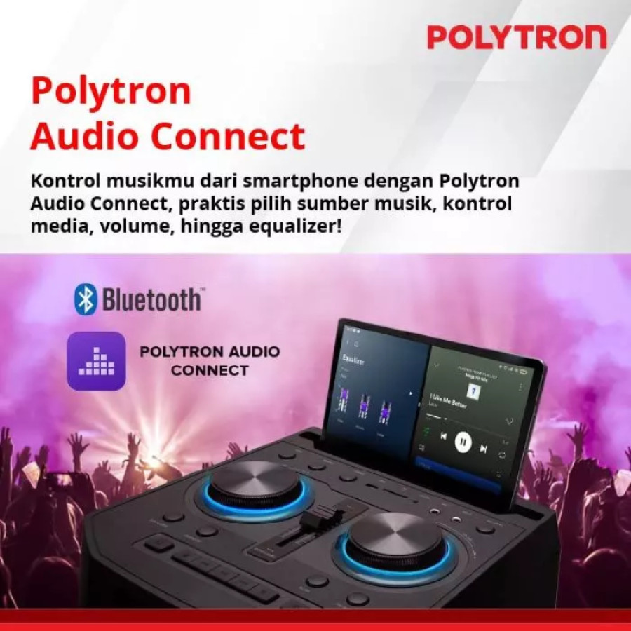 Polytron Speaker Aktif - samping