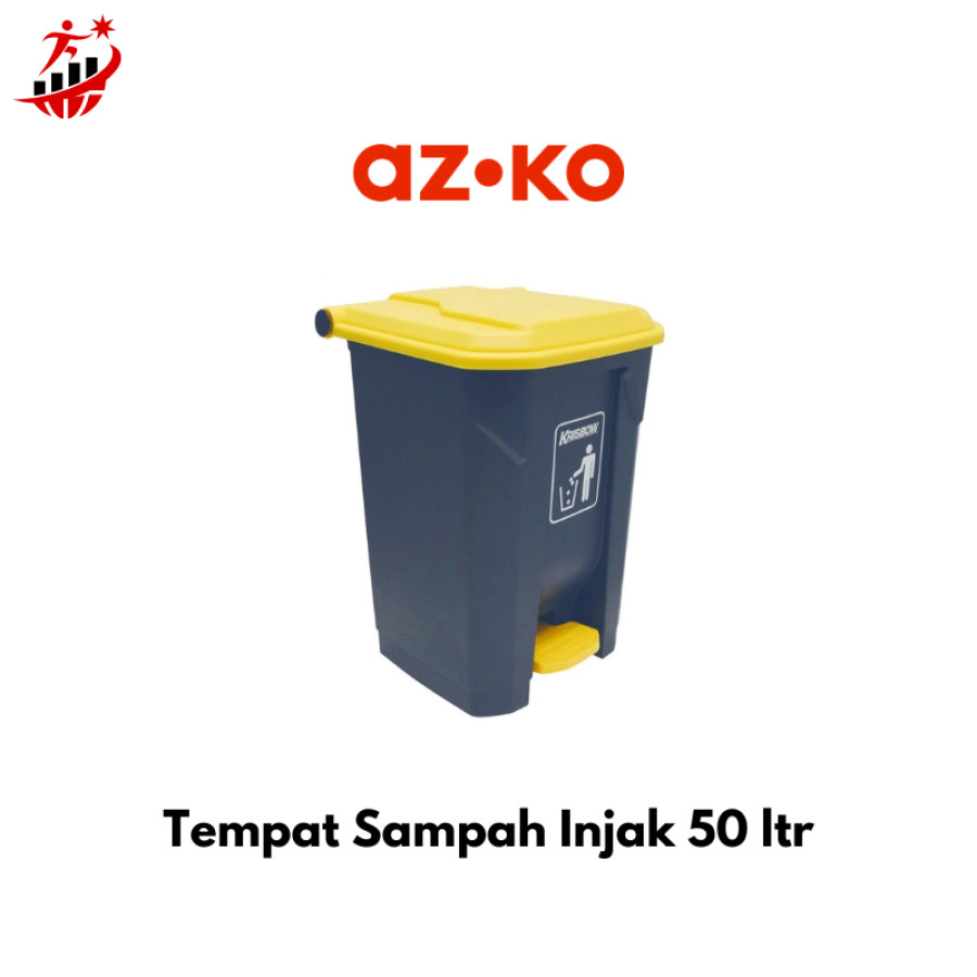 Tempat Sampah Injak 50 ltr Azko - utama