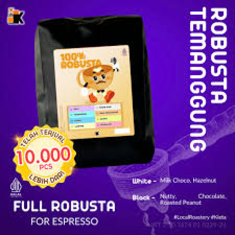 Biji Kopi Espresso Gold Robusta Temanggung made by Kieta Roastery