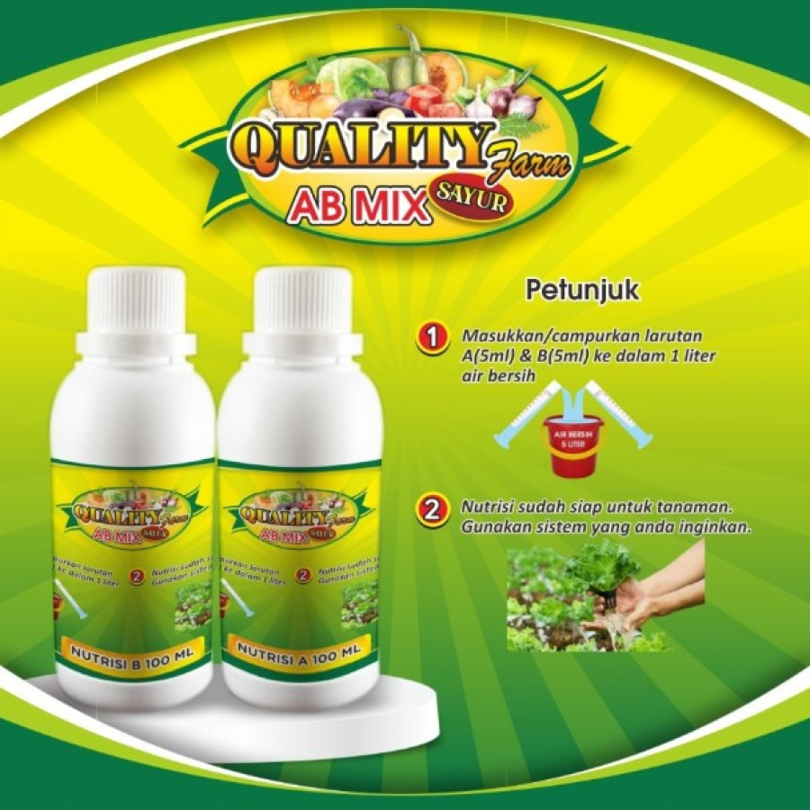 NUTRISI HIDROPONIK AB MIX Kemasan Botol - utama
