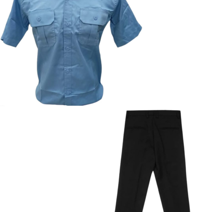 SERAGAM CLEANING SERVICE  (SERAGAM BIRU DAN CELANA HITAM)