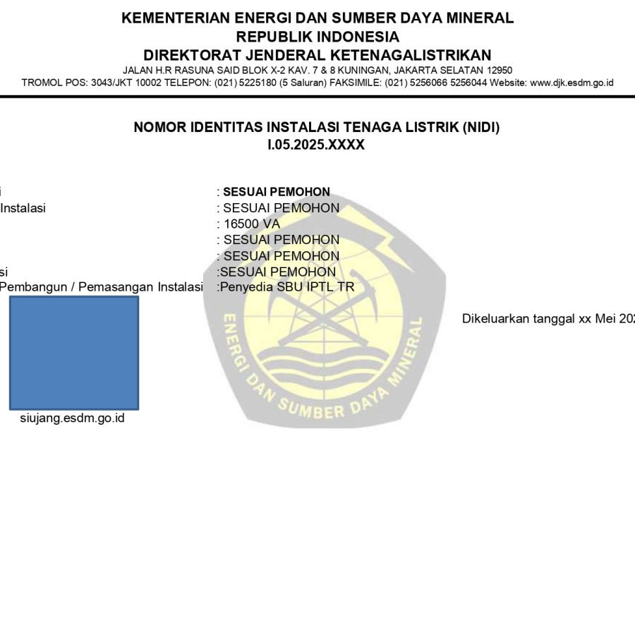 NIDI dan SLO 16500 va - depan