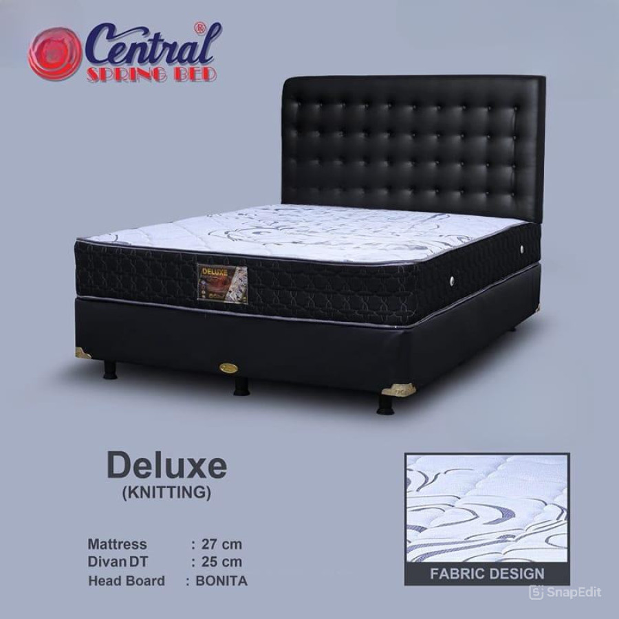SPRINGBED CENTRAL DELUXE KASUR FULL SET 160X200 - utama