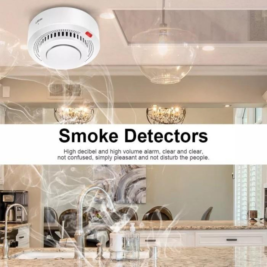 SMOKE DETECTOR PORTABLE ALMO WIFI (TERMASUK PEMASANGAN) - utama