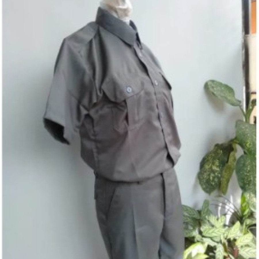 Baju Seragam Dinas Abu Abu - depan
