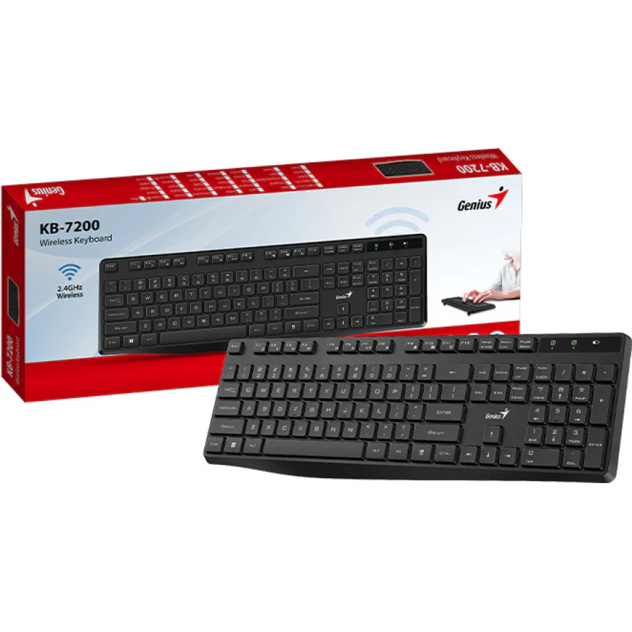 Keyboard Wireless Genius KB-7200 - depan