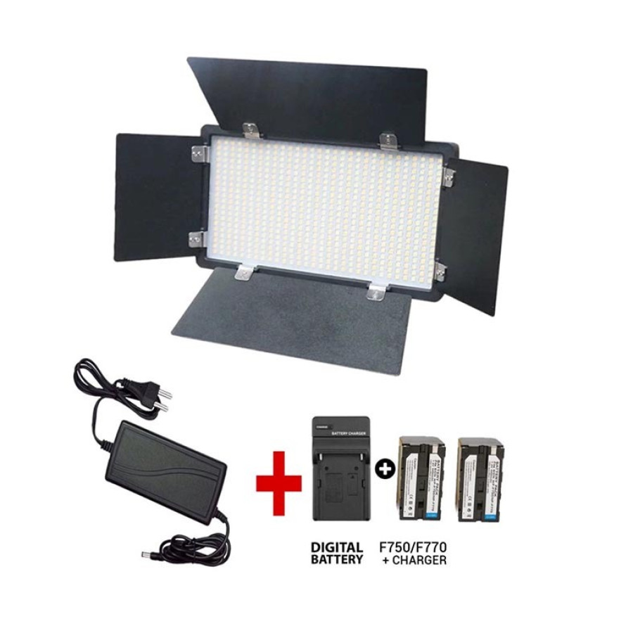Profesional LED Light Kit 600 Pro + Light Stand - utama