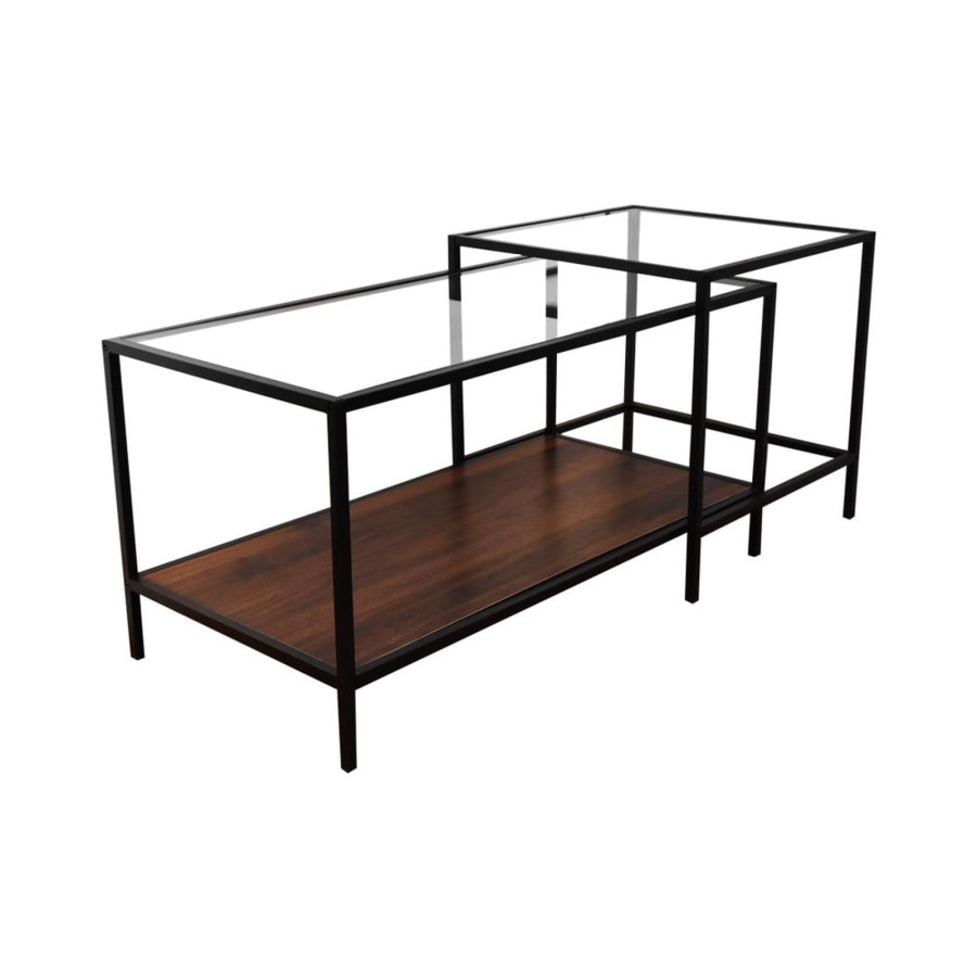 SOFA KULIT SET 3 - 2 SEATER PLUS COFFEE TABLE - depan