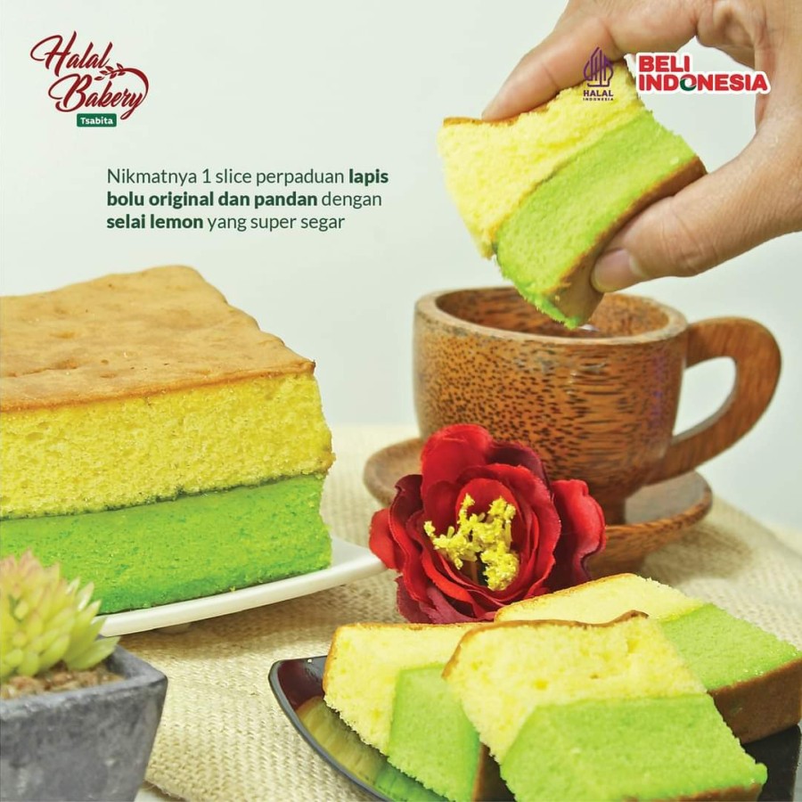 Bolu lemon pandan - depan