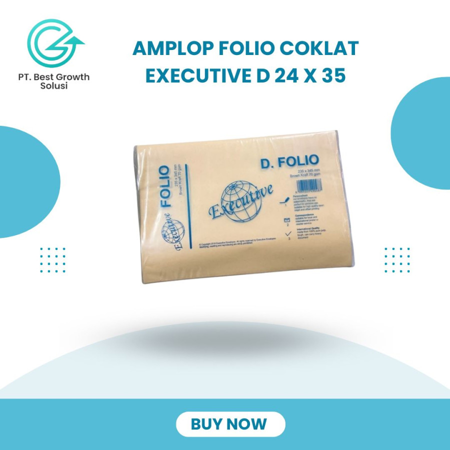 Amplop Folio Coklat Executive D 24 X 35