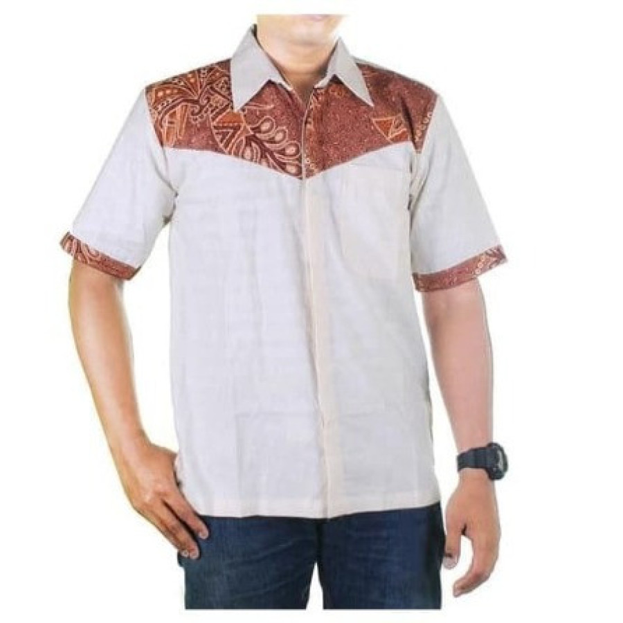 Pakaian Kerja Kombinasi Batik - depan