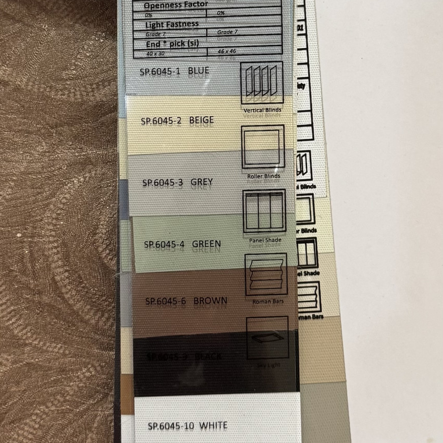Roller Blind Blackout - samping
