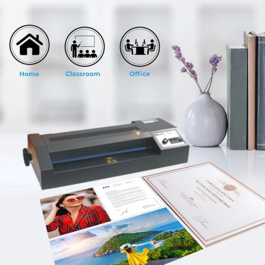 ORIGIN Mesin Laminating 330mm / Laminating Machine 33cm (A3) / Alat Laminating OR-330EX / Mesin Laminating Body Besi 4 Roller - utama
