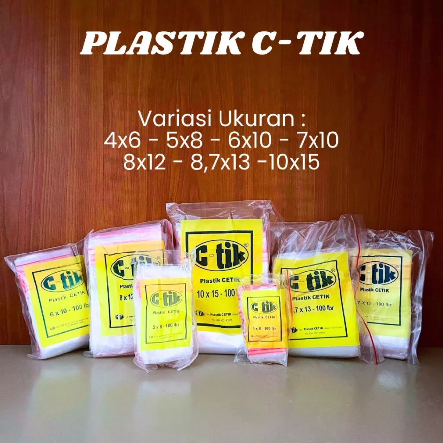 Plastik Klip Ziplock C-Tik 8,7X13 Cm