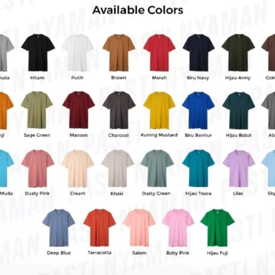 kaos polos lengan pendek - utama