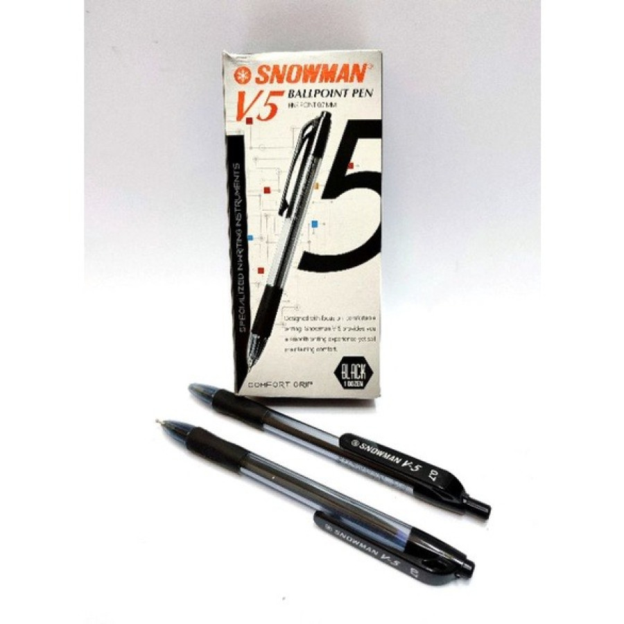 Pulpen Snowman V5 hitam