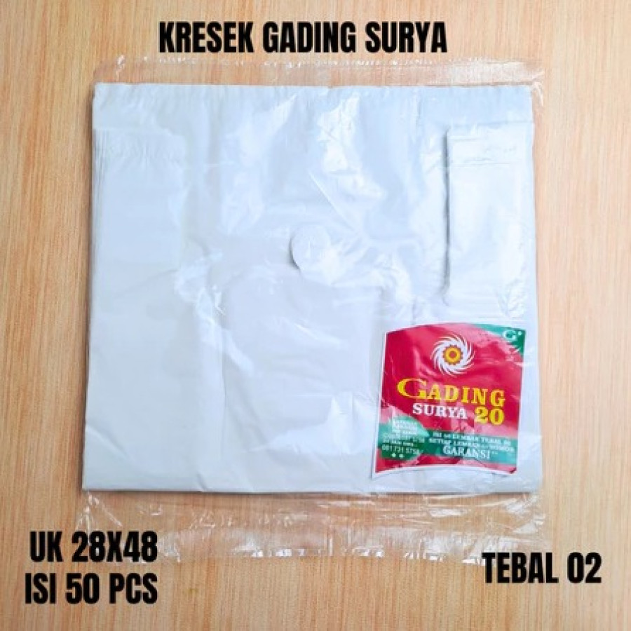 KRESEK GADING SURYA 28x48CM TEBAL 02 WARNA PUTIH