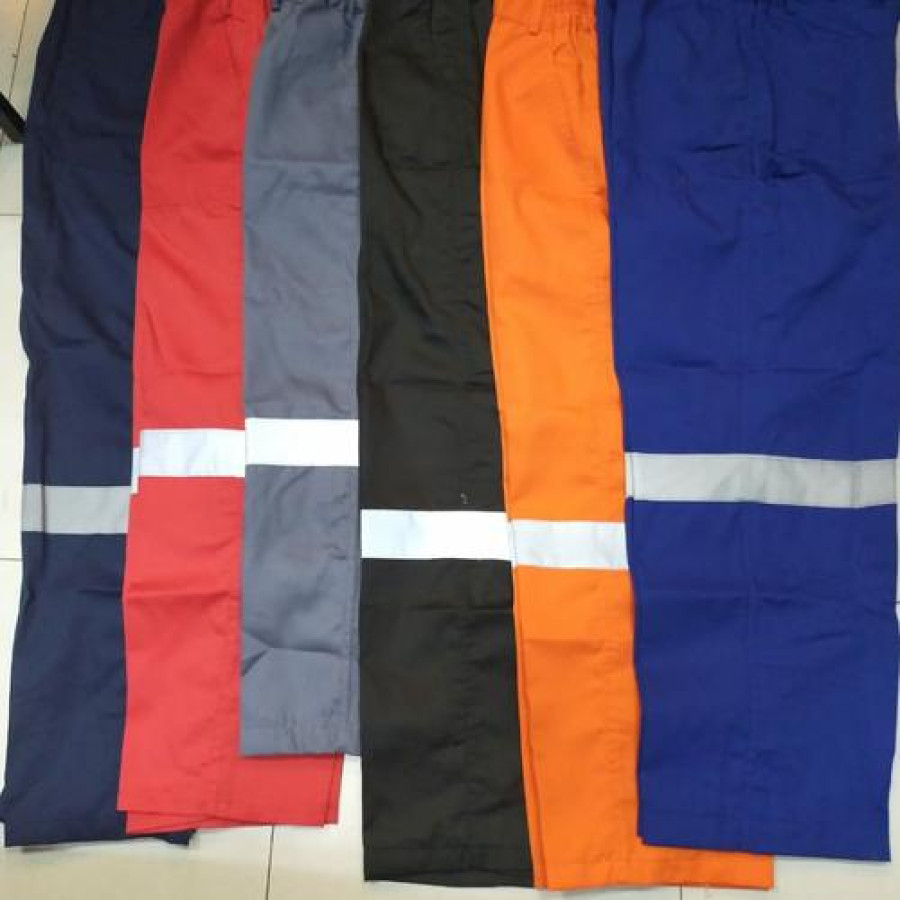 Baju Kerja Kain Drill Motif - samping