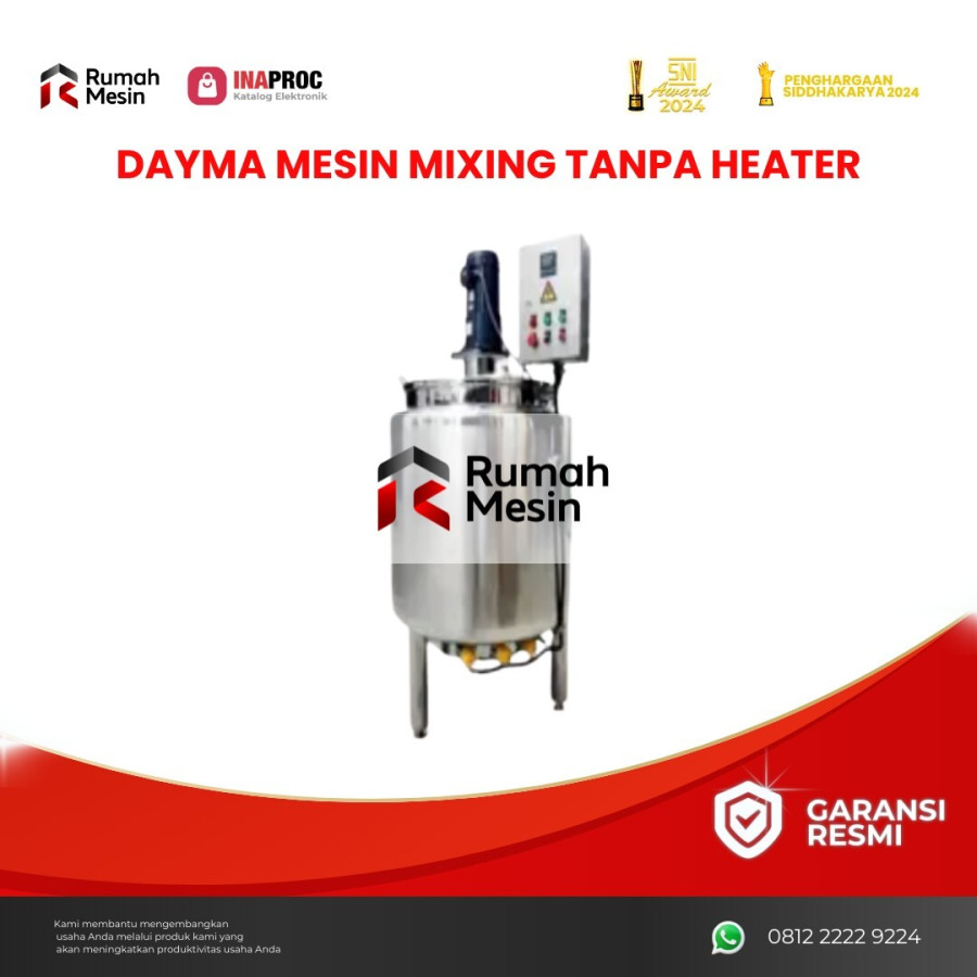 DAYMA MESIN MIXING TANPA HEATER - depan