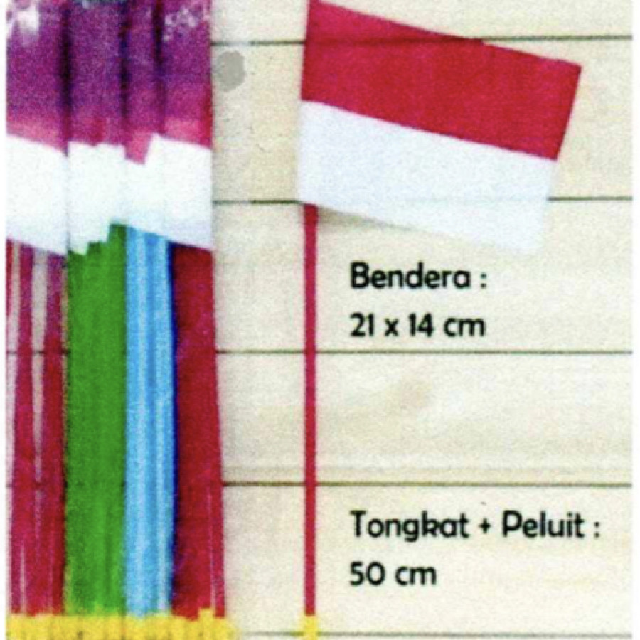 Bendera Merah Putih NON BRAND Dengan Tongkat Peluit
