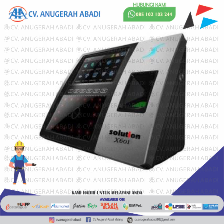 SOLUTION Mesin Absensi + Access Door X601 Fingerprint