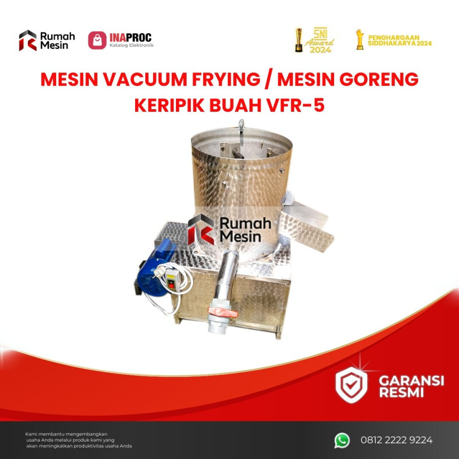 Mesin Vacuum Frying / Mesin Goreng Keripik Buah VFR-5 - depan