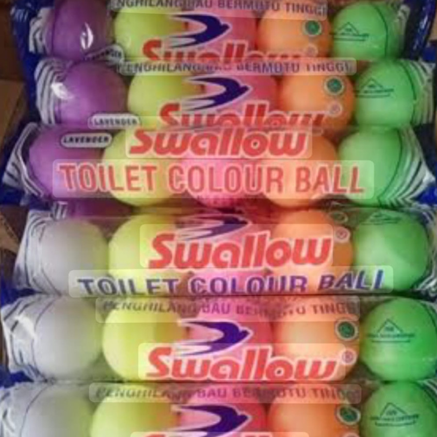 Toilet Ball Warna Warni  isi 5 Swallow