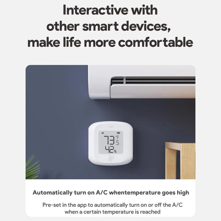 Alat ukur suhu dan kelembaban udara support WIFI - samping