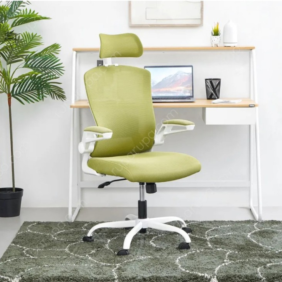 Sunon Saul Kursi Kantor Sandaran Tinggi - Hijau - utama