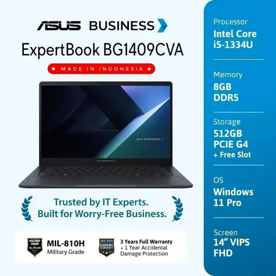 ASUS EXPERTBOOK BG1409CVA-S65850X i5/8GB DDR5/512GB SSD/Win Pro
