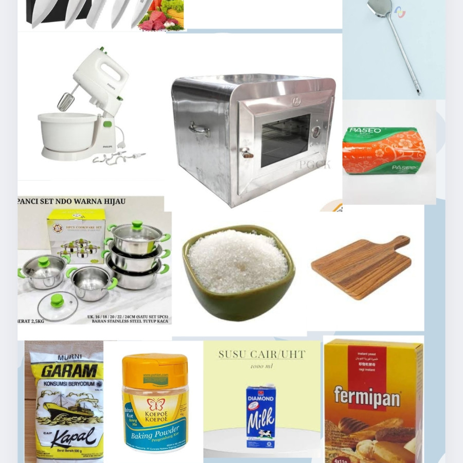 Paket pelatihan bahan memasak (pembuatan roti & kue) - utama