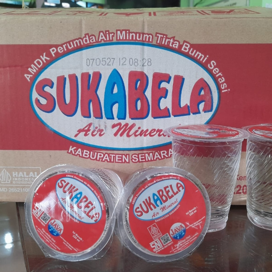 Air minum gelas Sukabela 220 ml