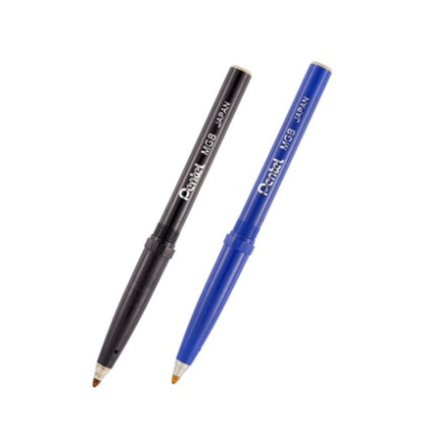 Isi bolpoin pentel hitam/biru - depan
