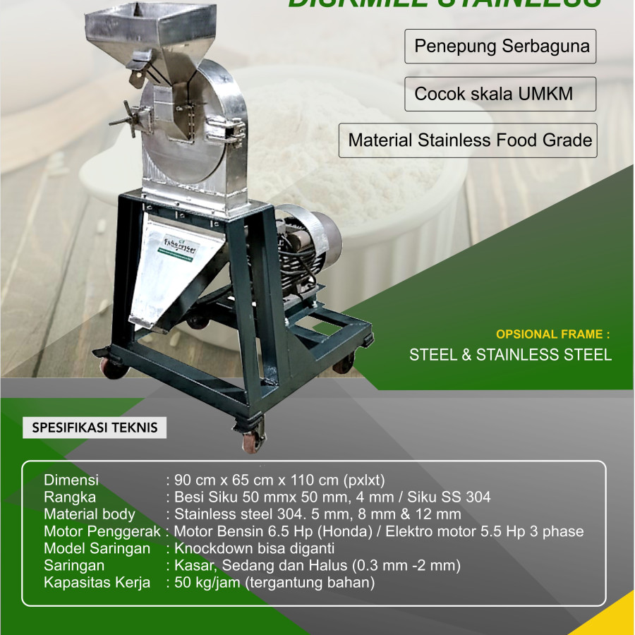 MESIN PENEPUNG SERBAGUNA DISKMILL FRAME BESI