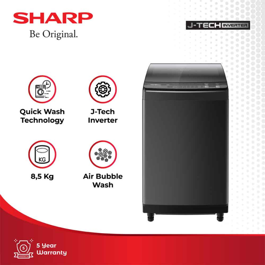 SHARP Mesin Cuci Baju ES-M8500XT-SA