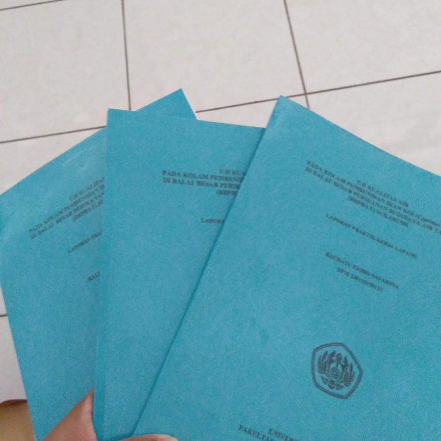 Cetak cover, spek : kertas warna mengkilat, tebal, tinta 1 warna