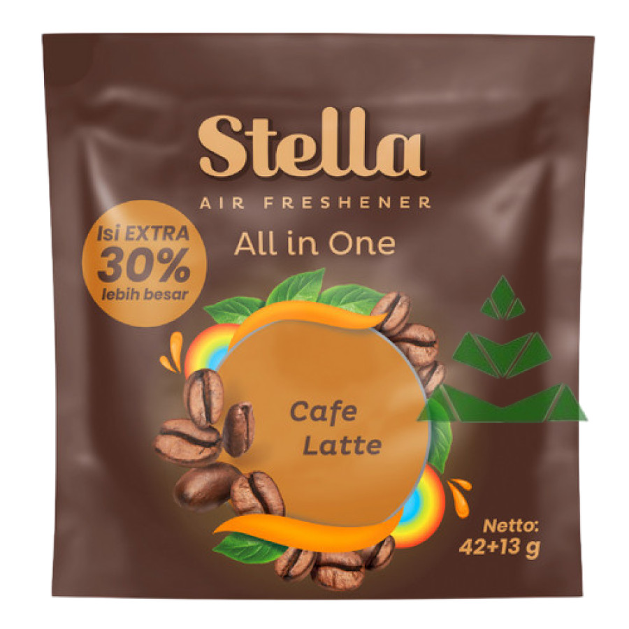 STELLA AIO CAFFE LATTE STELA GANTUNG ALL IN ONE PEWANGI RUANGAN AC RUMAH MOBIL