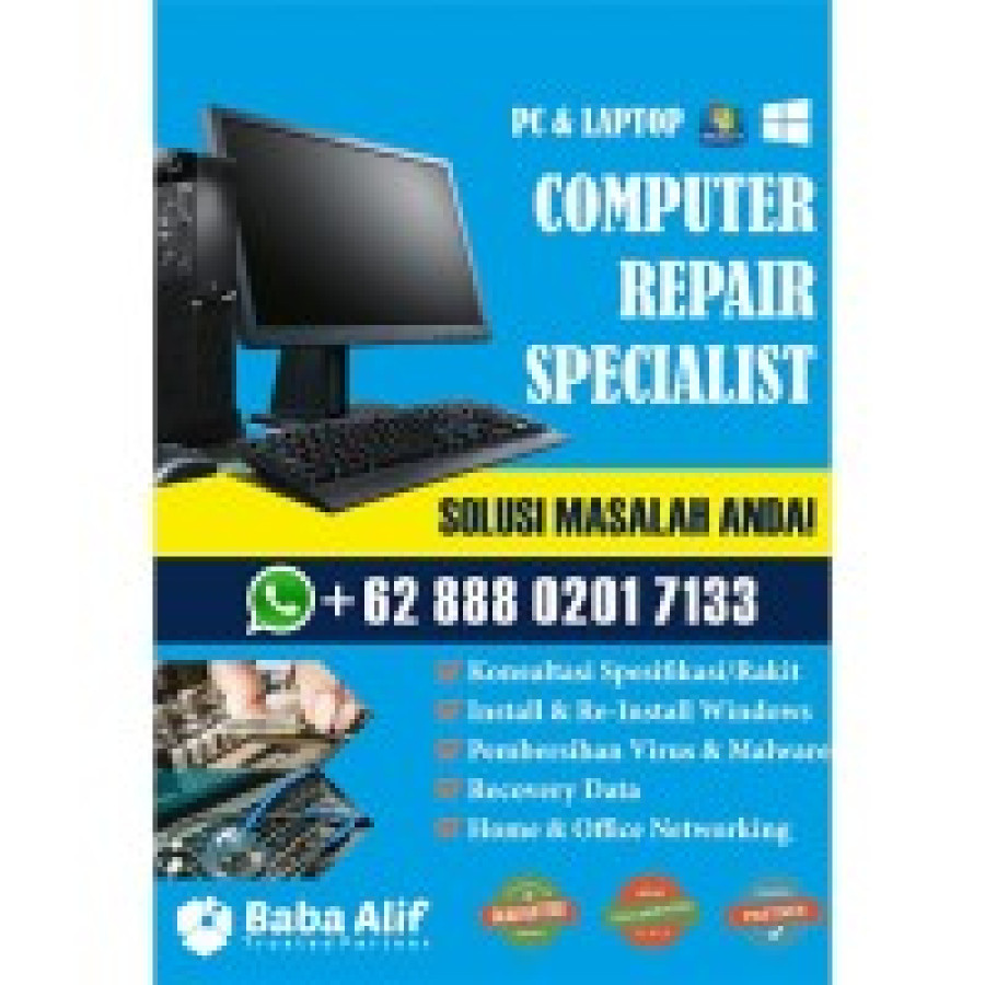 Paket perbaikan / service komputer,Laptop dan Printer - detail