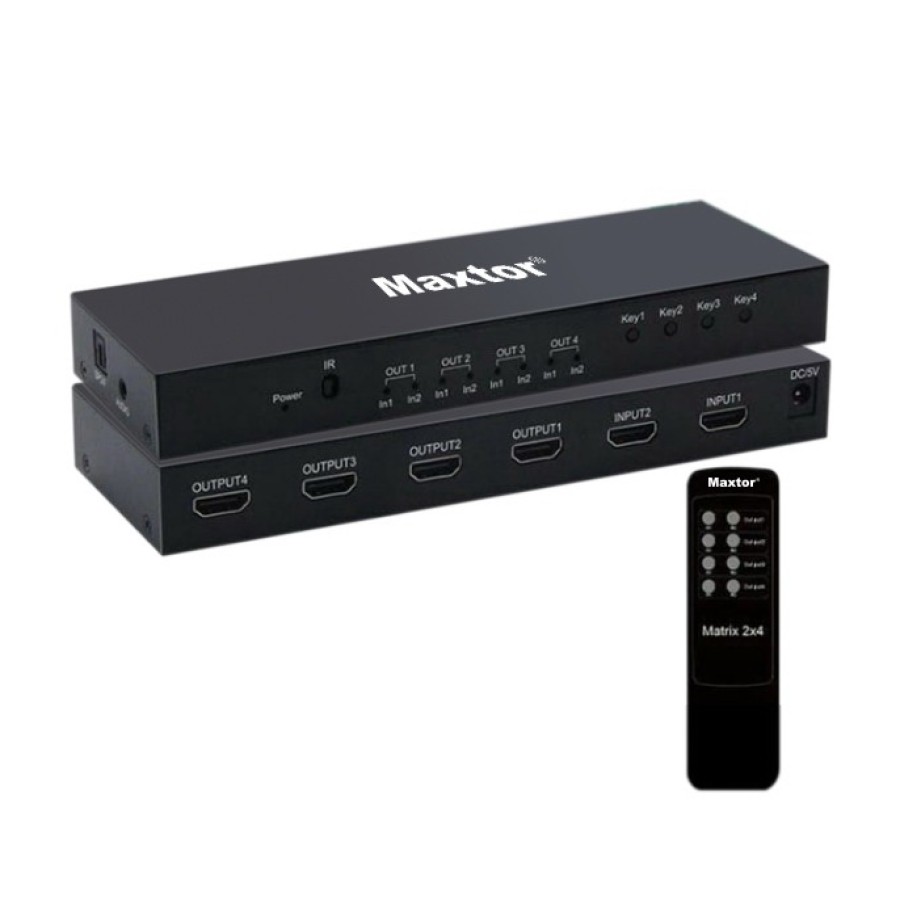MAXTOR HDMI SPLITTER 2 IN 4 OUT