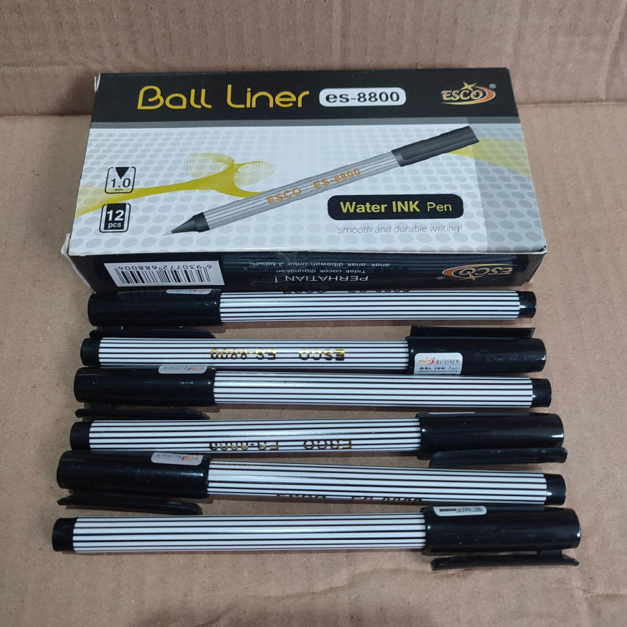 Ballpoint Ball Liner Tebal Hitam /isi 12 pcs - utama