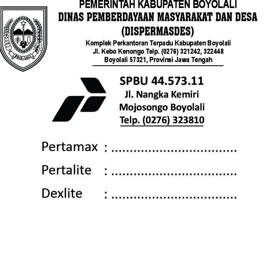 Cetak Kupon BBM